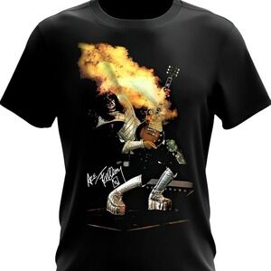 Ace Frehley Guitar Hip Hop Black  T Shirt